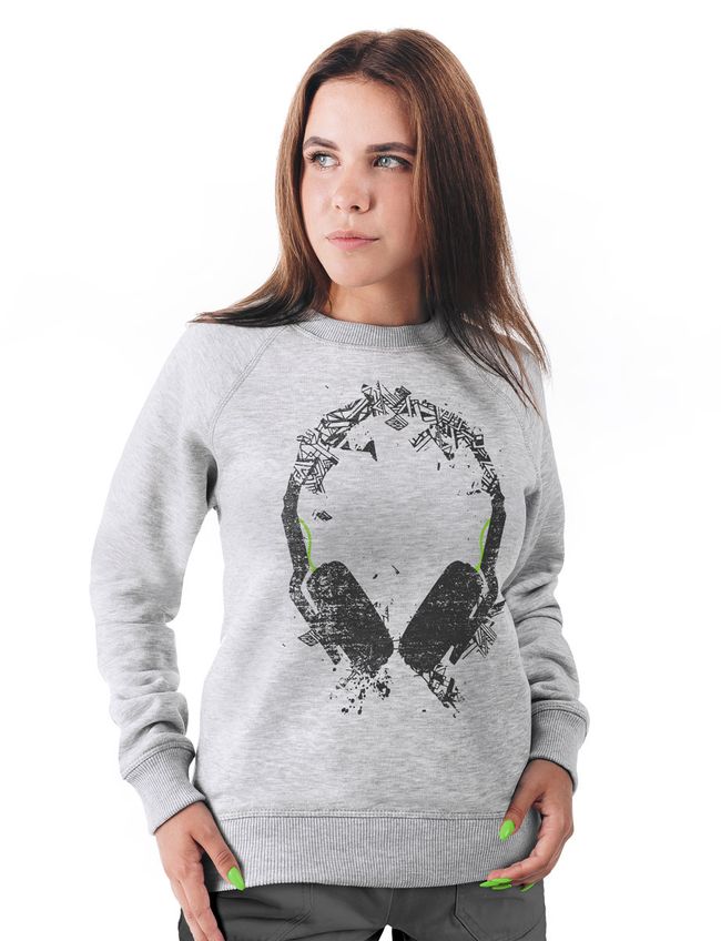 Women's Sweatshirt "Art Sound", Gray, M