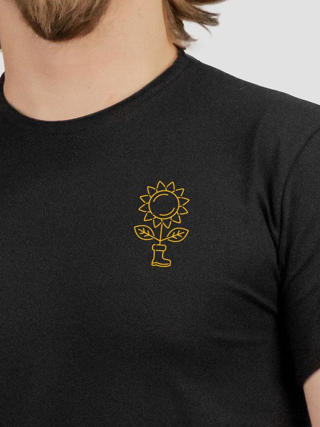 Men's T-shirt “Sunflower Harvest”, Black, M