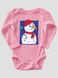 Kid's Bodysuite “Crazy Snowman”, Sweet Pink, 56 (0-1 month)