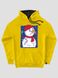 Kid's hoodie "Crazy Snowman", Light Yellow, XS (110-116 cm)