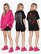 Women's Bundle Oversize "Crimson" - hoodie and 2 t-shirts, S