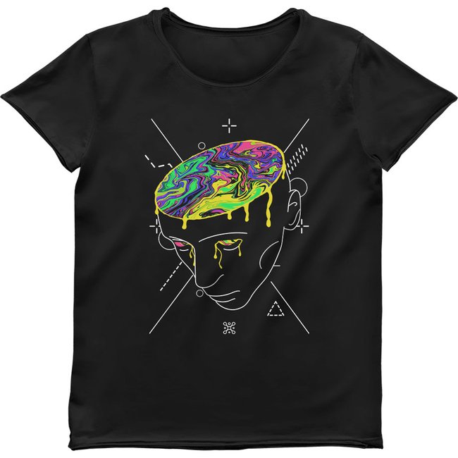 Women's T-shirt "Kissel Brain", Black, M