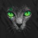 Футболка мужская "Green-Eyed Cat", Черный, M