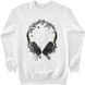 Women's Sweatshirt "Art Sound", White, XS
