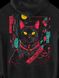 Women's Hoodie "Cyber Cat", Black, M-L