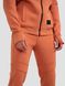 Men's tracksuit set Hoodie with a zipper and Pants Brick orange, Brick orange, M-L, L (108 cm)