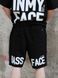 Men&rsquo;s Oversize Suit - Shorts and T-shirt &ldquo;Bass in My Face&rdquo;, Black, XS-S