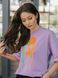 Women's T-shirt Oversize &ldquo;Cat x Skull&rdquo;, Ліла, S