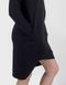 Women's dress-hoodie with the hood fitted, Black, 2XS