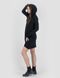 Women's dress-hoodie with the hood fitted, Black, 2XS