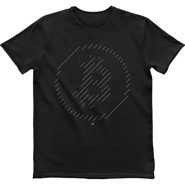 Men's T-shirt with Cryptocurrency “Bitcoin Line”, Black, M