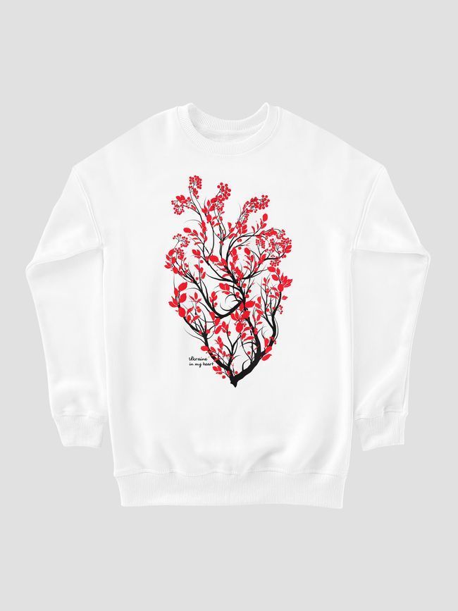 Men's Sweatshirt "Ukraine In My Heart", White, M