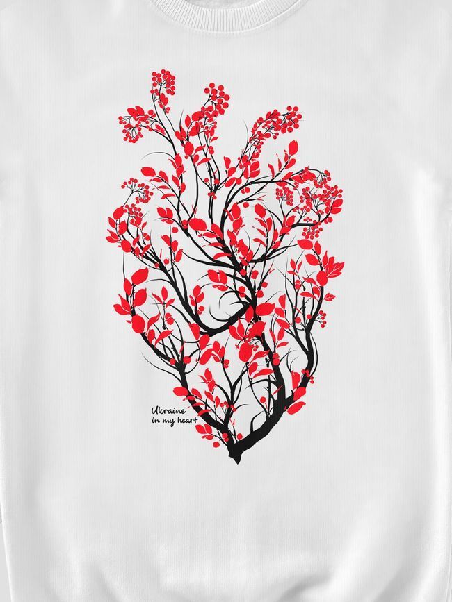Men's Sweatshirt "Ukraine In My Heart", White, M