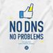 Футболка женская "No DNS No Problems", Белый, M