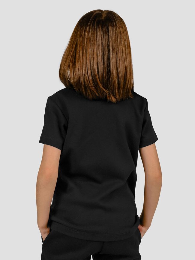 Kid's T-shirt "Spacy Capy Mood (Capybara)", Black, XS (110-116 cm)