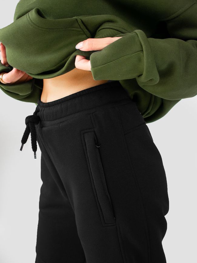 Костюм жіночий худі олива та штани, Олива, M-L, L (108 см)