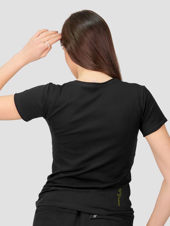 Women's T-shirt “Trident of Volodymyr Sviatoslavych”, Black, M