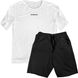 Women’s Oversize Suit - Shorts and T-shirt, white and black, XS-S