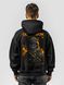 Men's Hoodie "Cats at Work (3SAB)", Black, M-L