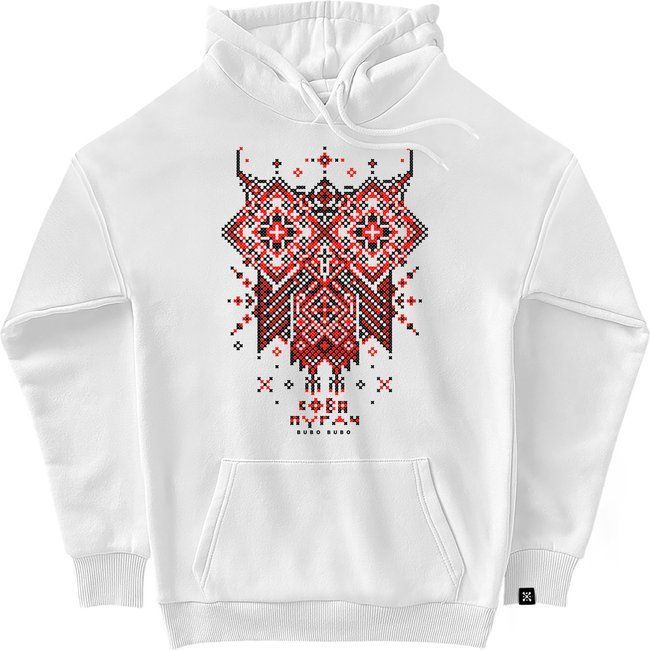 Hoodie "The Owl Owl", White, XS-S