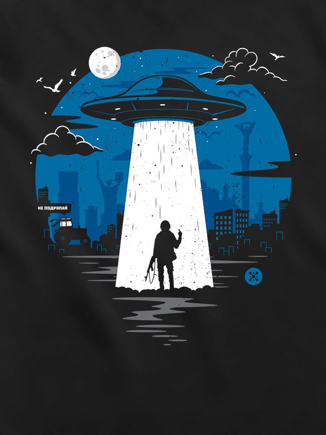 Men's T-shirt “Space Warship”, Black, M