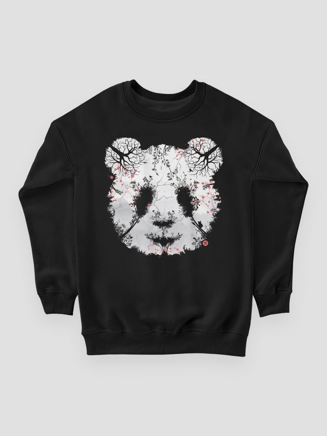 Світшот жіночий "Forest Panda", Чорний, M