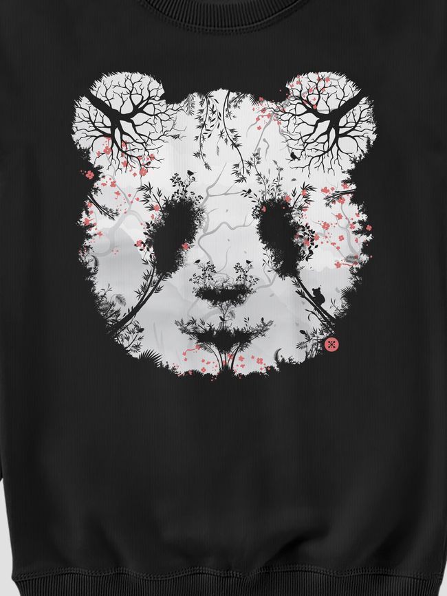 Світшот жіночий "Forest Panda", Чорний, M