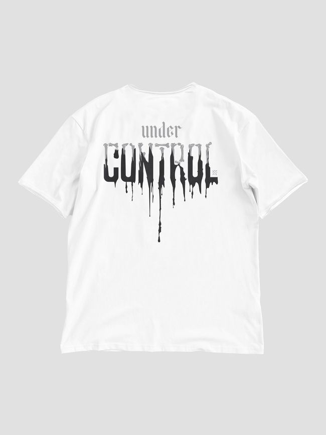 Women's T-shirt Oversize “Under Control”, White, XS-S