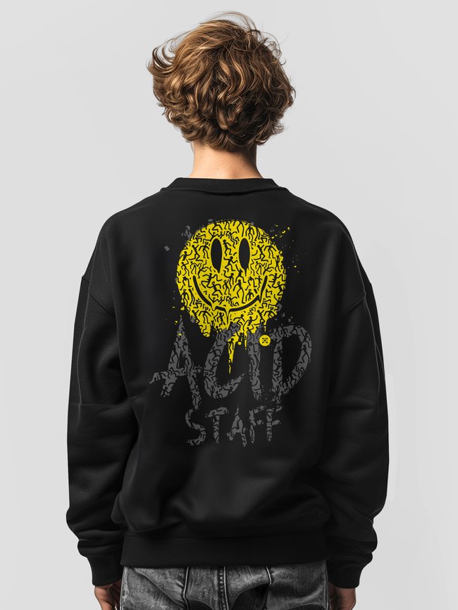 Men's Sweatshirt ”Acid House Staff”, Black, M