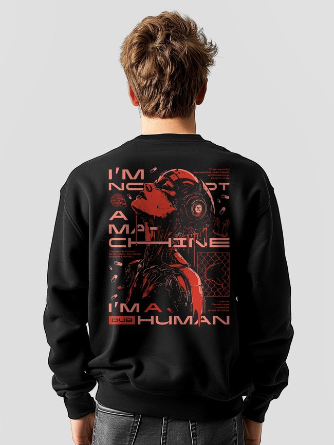 Men's Sweatshirt ”Machine”, Black, M