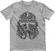 Men's T-shirt "Clone Leopard Skin", Gray melange, XS
