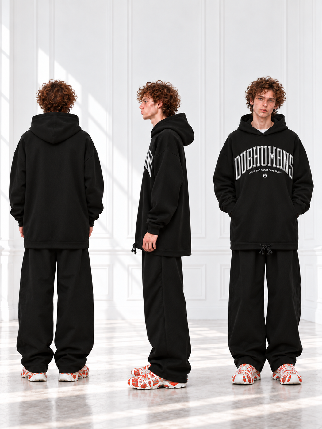Худі чоловічий оверсайз "Dubhumans Arch&rdquo;, Чорний, One Size