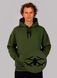 Men's Hoodie "Drone Skull", Khaki, XS-S