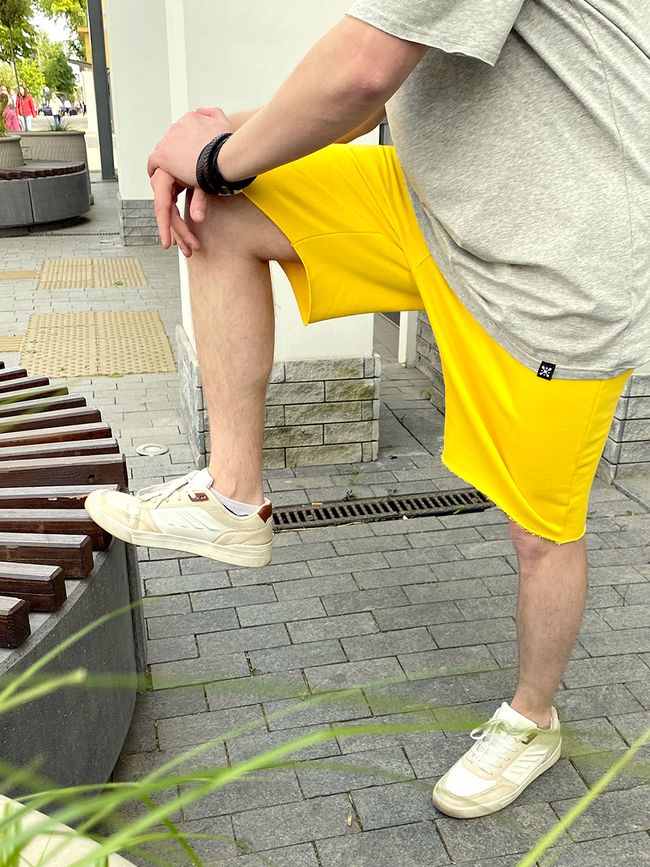 Men's Shorts oversize, Yellow, M-L