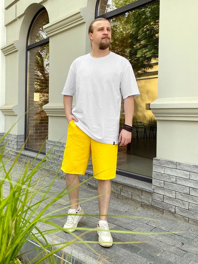 Men's Shorts oversize, Yellow, M-L