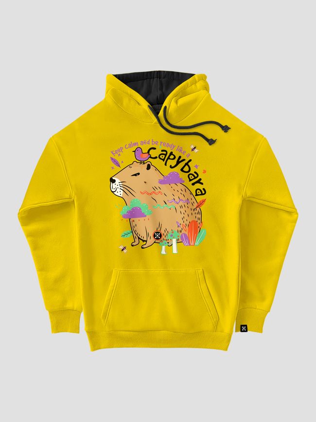 Kid's hoodie "Capybara", Light Yellow, XS (110-116 cm)