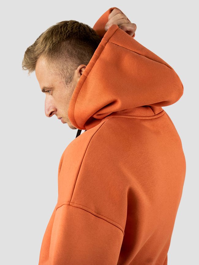 Men's suit hoodie brick orange and pants, Brick orange, M-L, L (108 cm)