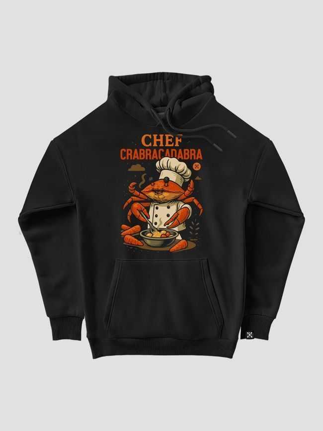 Women's Hoodie "Chef Crabracadabra", Black, M-L