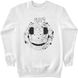 Men's Sweatshirt "Music Smile", White, XS