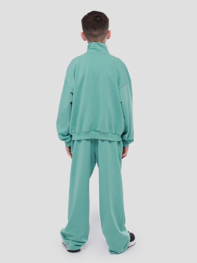 Kid's set Oversized with Zipper Sweatshirt and Pants Light emerald, Light emerald, 116