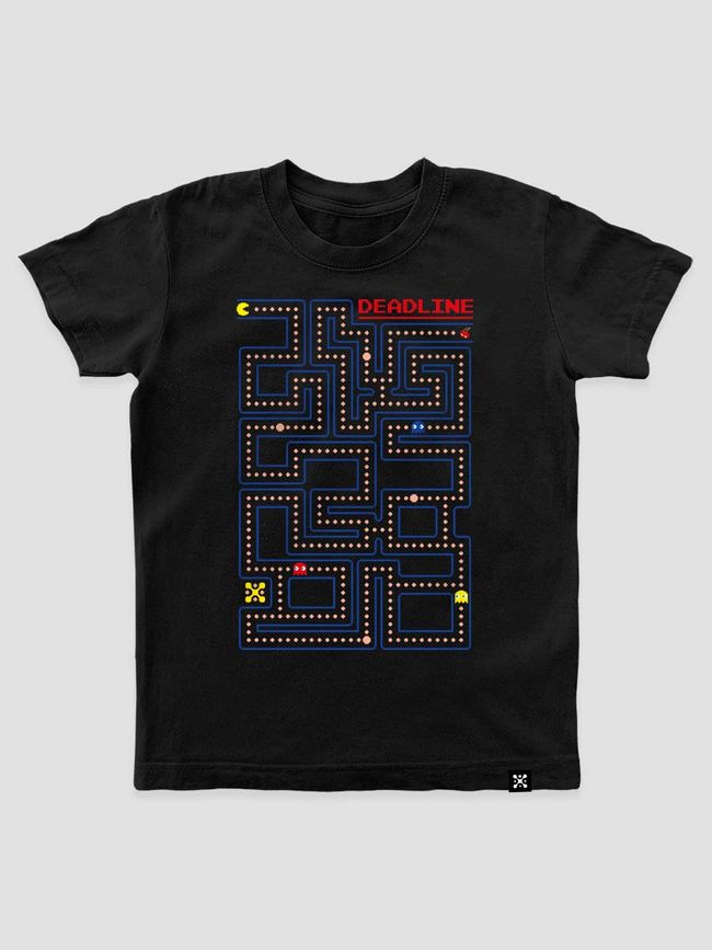 Kid's T-shirt “Deadline”, Black, XS (110-116 cm)