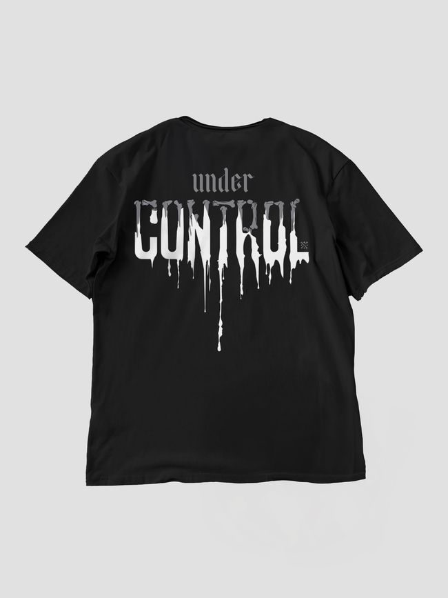 Комплект женский шорты и футболка оверсайз &ldquo;Under Control&rdquo;, черно-белый, XS-S