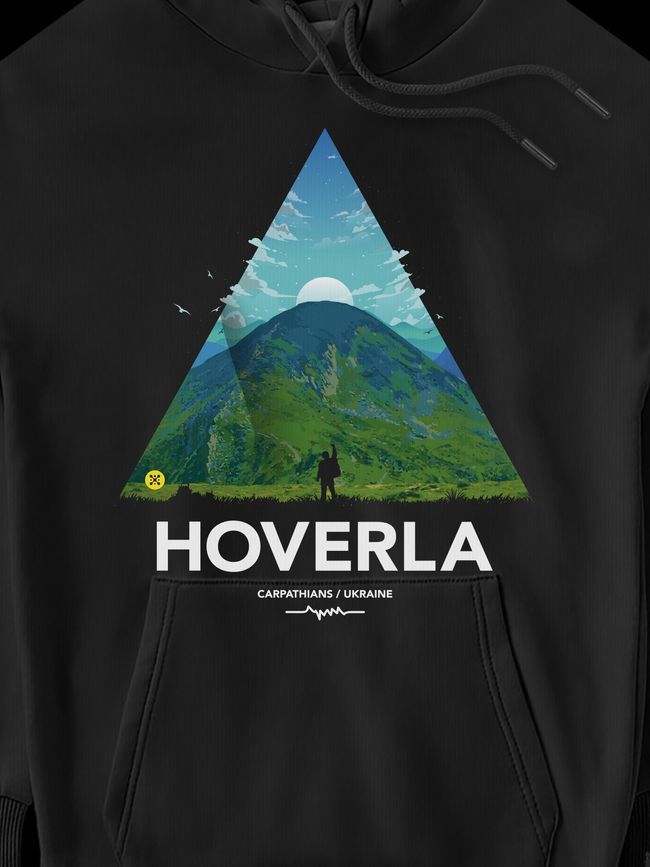 Women's Hoodie "Hoverla", Black, M-L