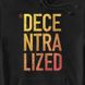 Men's Hoodie “Decentralized” with Bitcoin Cryptocurrency, Black, M-L