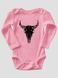 Kid's Bodysuite "Desert Cow Skull", Sweet Pink, 56 (0-1 month)