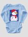 Kid's Bodysuite “Crazy Snowman”, Light Blue, 56 (0-1 month)
