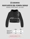 Women's cropped hoodie and oversized drawstring pants set, Black, XS-S, S