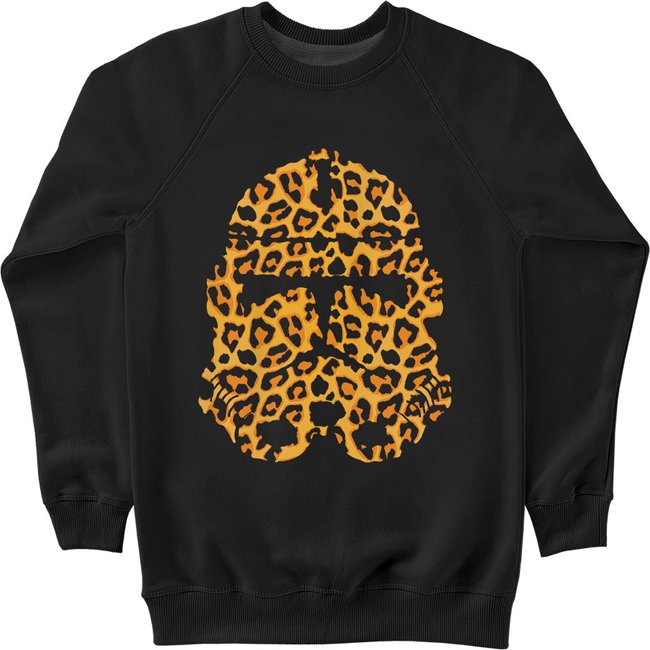 Свитшот мужской "Clone Leopard Skin", Черный, M