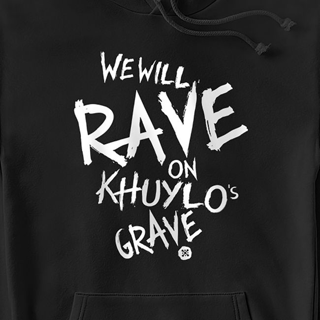 Худі жіночий "We will Rave on Khuylo’s Grave", Чорний, M-L