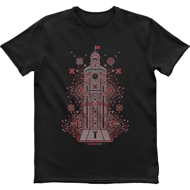 Men's T-shirt “Vinnytsia Tower”, Black, M